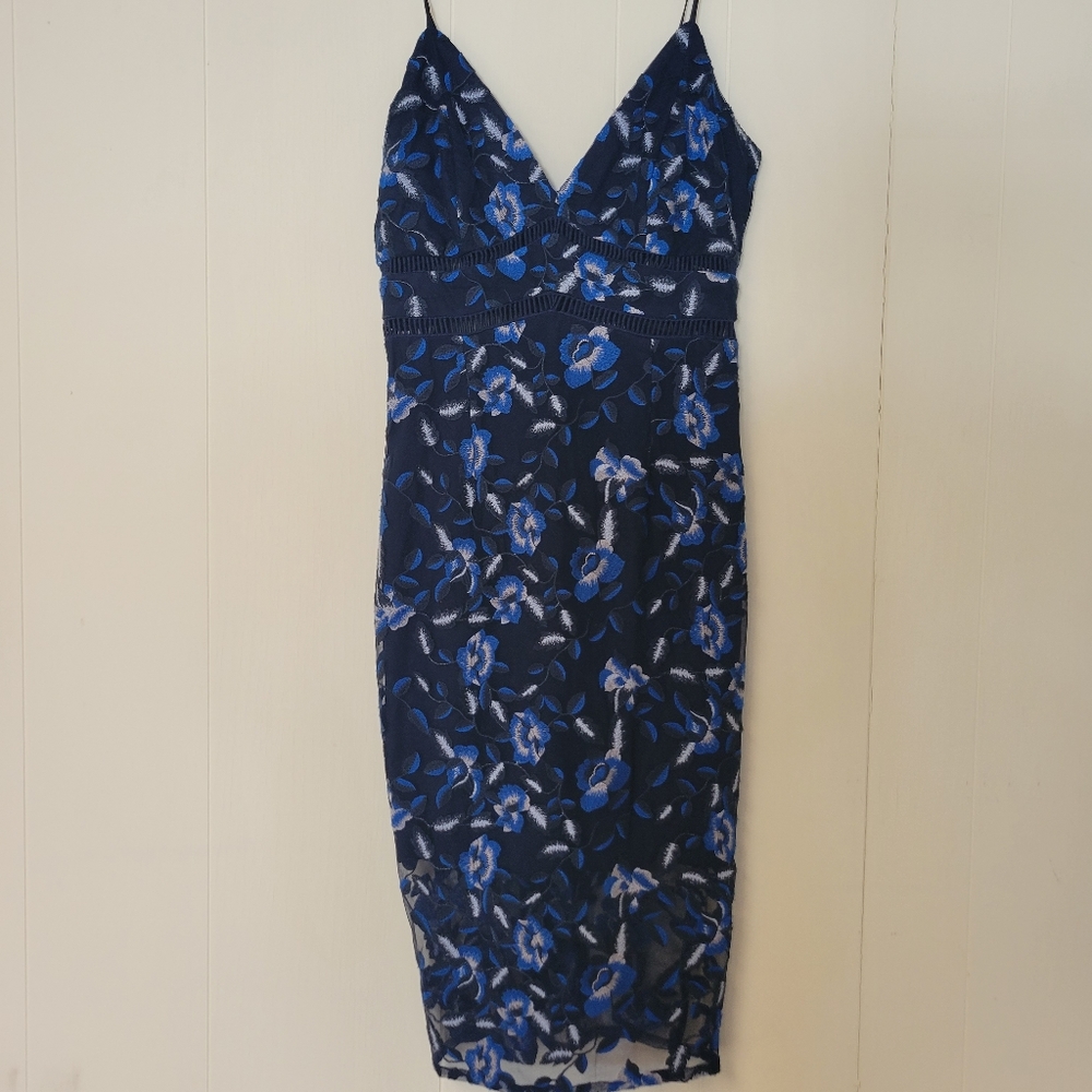 Bardot Embroidered Wedding Guest Dress